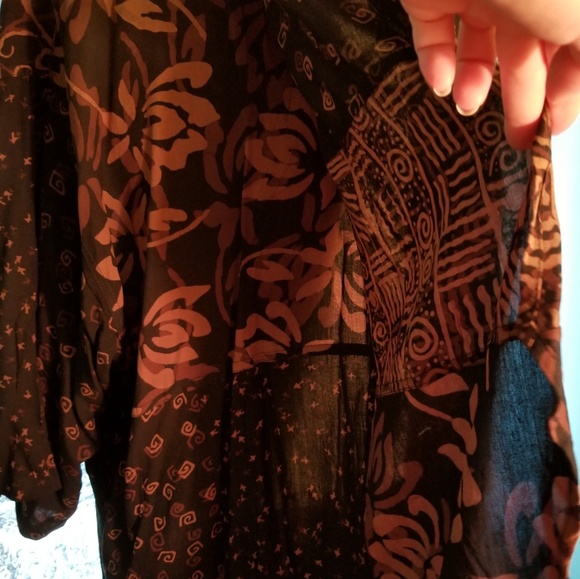 Lagenlook kimono shrug! Free size wearable art - Picture 6 of 8